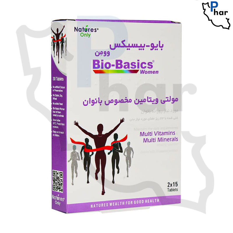 قرص مولتی ویتامین بایوبیسیکس نیچرز اونلی مخصوص بانوان بسته 30 عددی