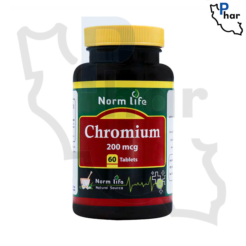 قرص کرومیوم 200 میکروگرم نورم لایف بسته 60 عددی