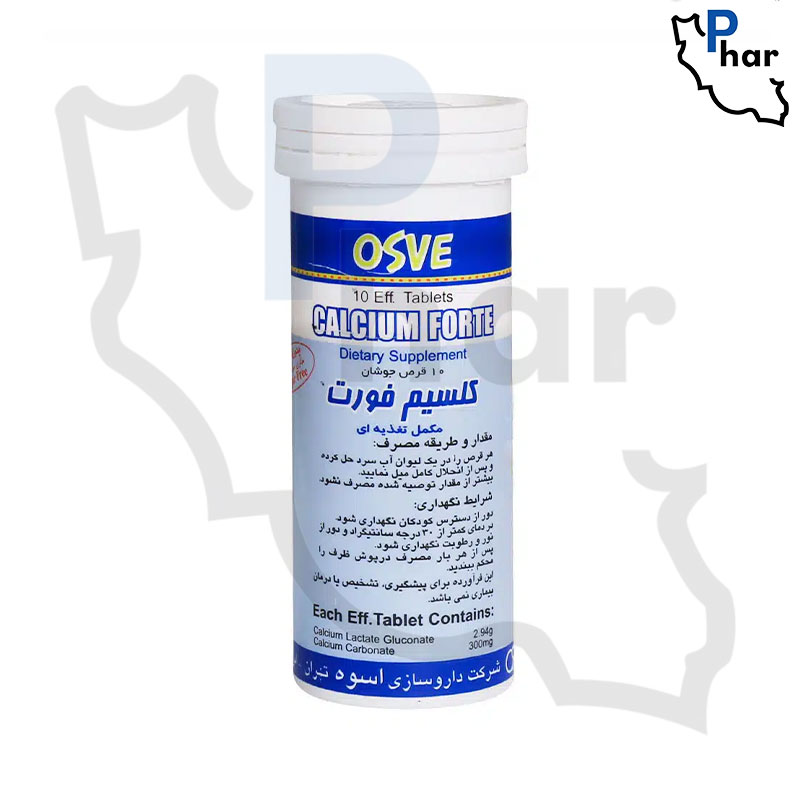 قرص جوشان کلسیم فورت اسوه بسته ۱۰ عددی