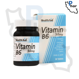 قرص ویتامین B6 هلث اید 50 میلی گرم بسته 30 عددی